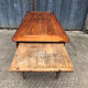 Antique Louis Philippe table in solid cherry and oak with 3 drawers