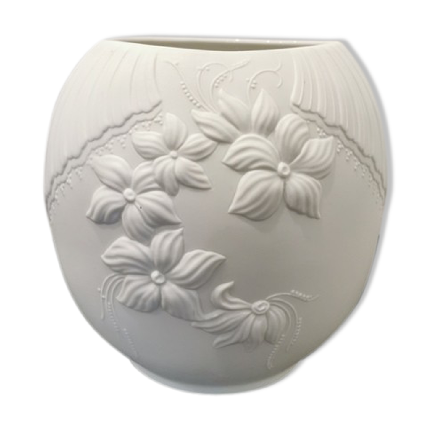 Vase en biscuit blanc signé Kaiser  M FREY Kaiser ( Germany)