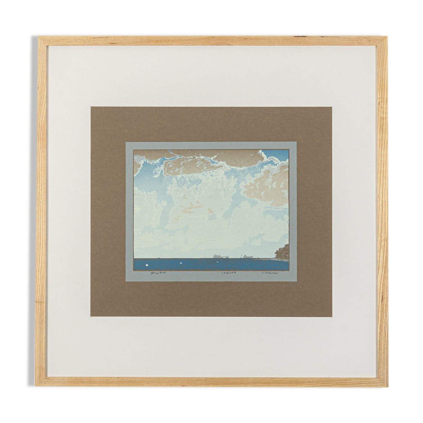 Geltringer Bucht, Serigraph in Colors on Paper, 67 x 67 cm