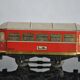 Tin litho brand LR spring-loaded toy locomotive