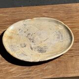 Oval petrified wood dish or bowl with grey edges D28x24 -3779