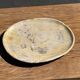 Oval petrified wood dish or bowl with grey edges D28x24 -3779
