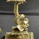 Pair of Napoleon III candle holders - Louis XIV style - Bronze (gilded)