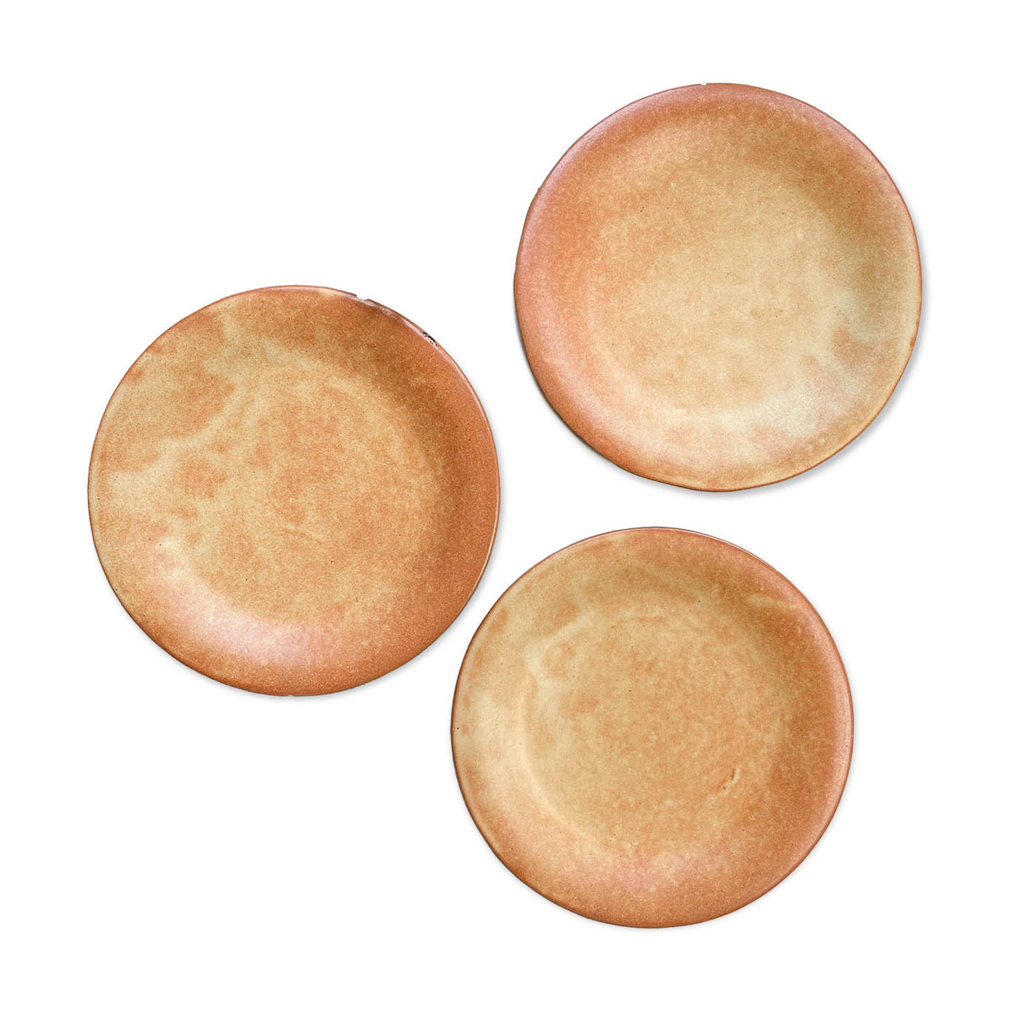 3 Petites Assiettes Vintage en Grès Vallauris
