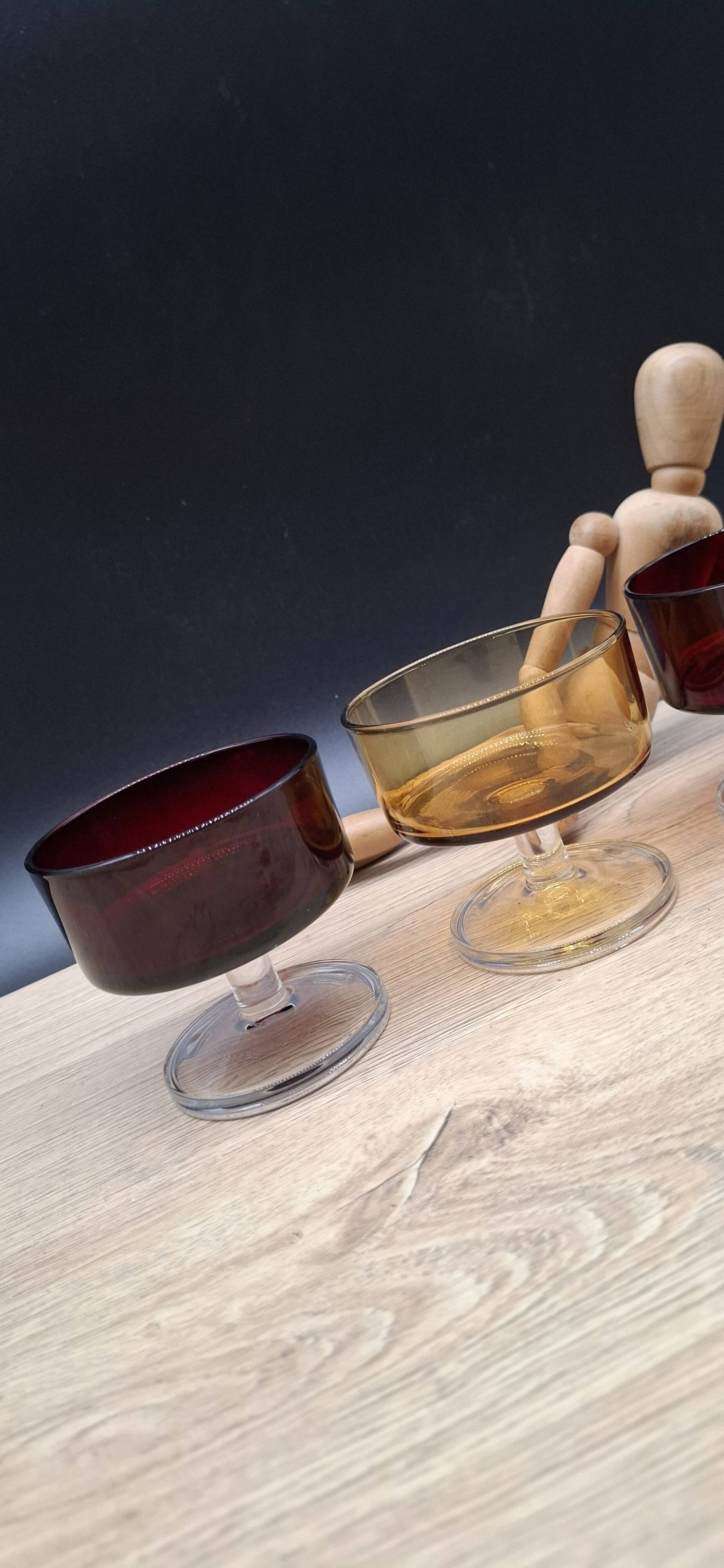 Set of 4 champagne glasses Cavalier Sweden Luminarc two-tone