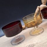 Set of 4 champagne glasses Cavalier Sweden Luminarc two-tone