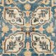 Tapis Turc Vintage Oushak, Couloir Pêche Bleu, 120x194 Cm