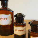 Set of 7 apothecary bottles
