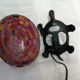 Mosaic and fonte glass turtle lamp