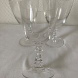 Ancient crystal foot glasses