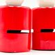 Pair of Red Stilnovo Wall or Ceiling Lamps as New, 1980s Italian Design