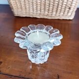 Set of 2 glass candle holders