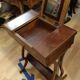 Lyre-shaped dressing table in solid Cuban mahogany from the Directoire period