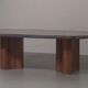 Exquisite blue Brazilian marble tabletop with hand-inlaid wood