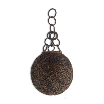 Suspension boule osier
