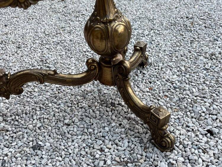 Marble and brass coffee table