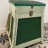 Vintage fishing chest stool