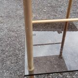 Gold metal and glass console