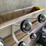 Vintage wall coat rack, Ten hooks, 70s