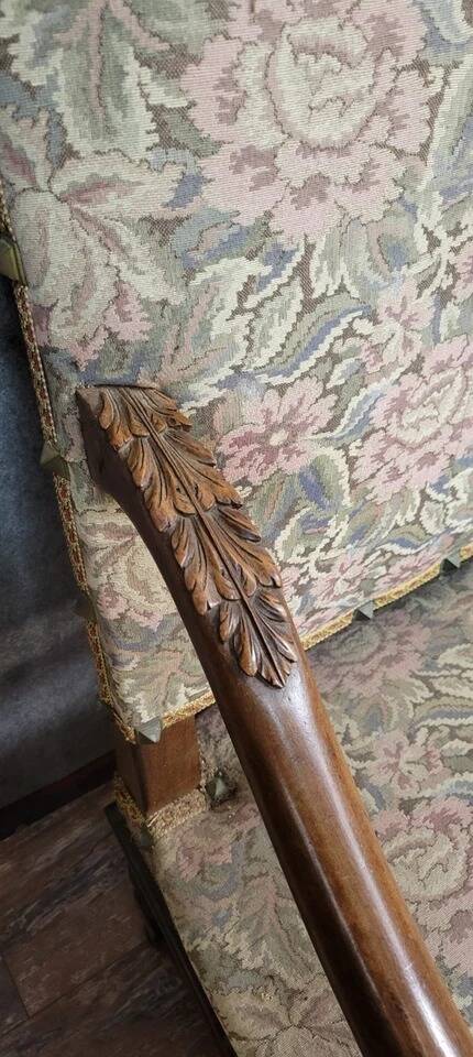 Louis XIII style walnut chateau bench circa 1850