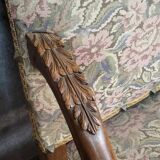 Louis XIII style walnut chateau bench circa 1850