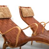 Pair of vintage Pernilla-3 Chaiselongues by Bruno Mathsson