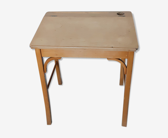 Bureau enfant Baumann à abattant en bois verni