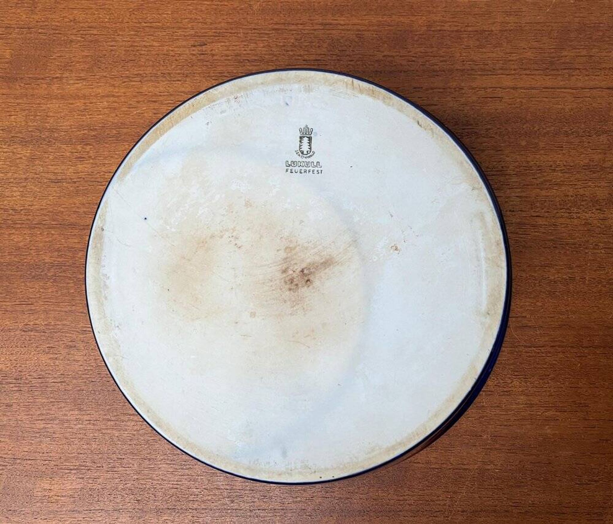 Dark blue ceramic vintage German bowl Lukull by Schönwald