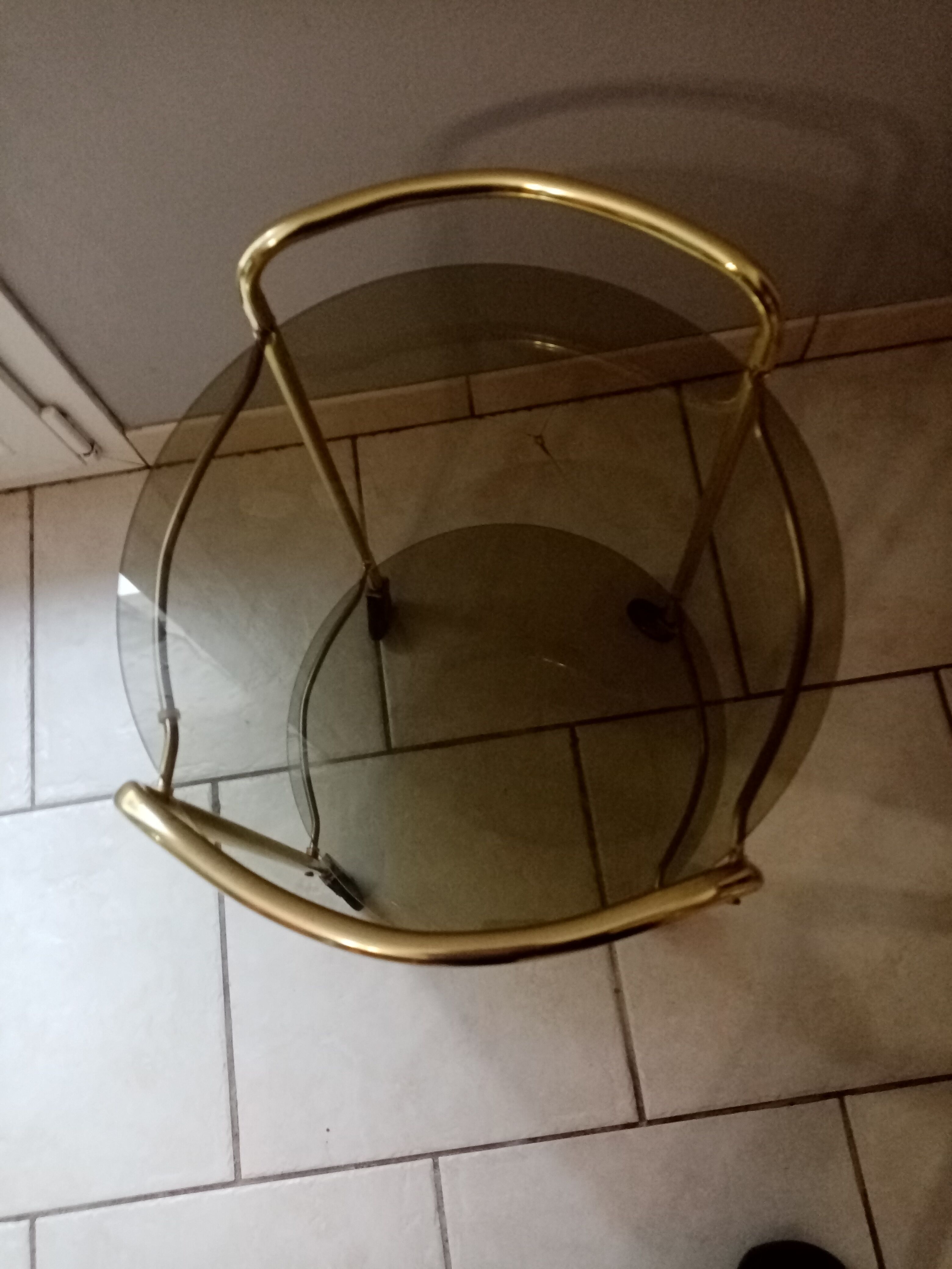 Desserte laiton dorée  vintage années 50-60