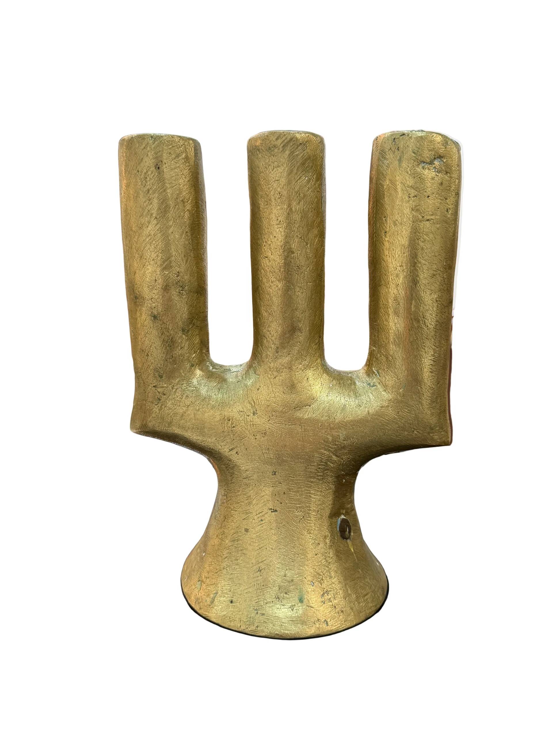 Artisanal chandelier in solid brass – Unique piece – Chad