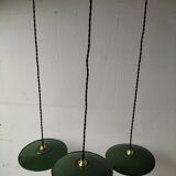 Enameled sheet metal pendant lights