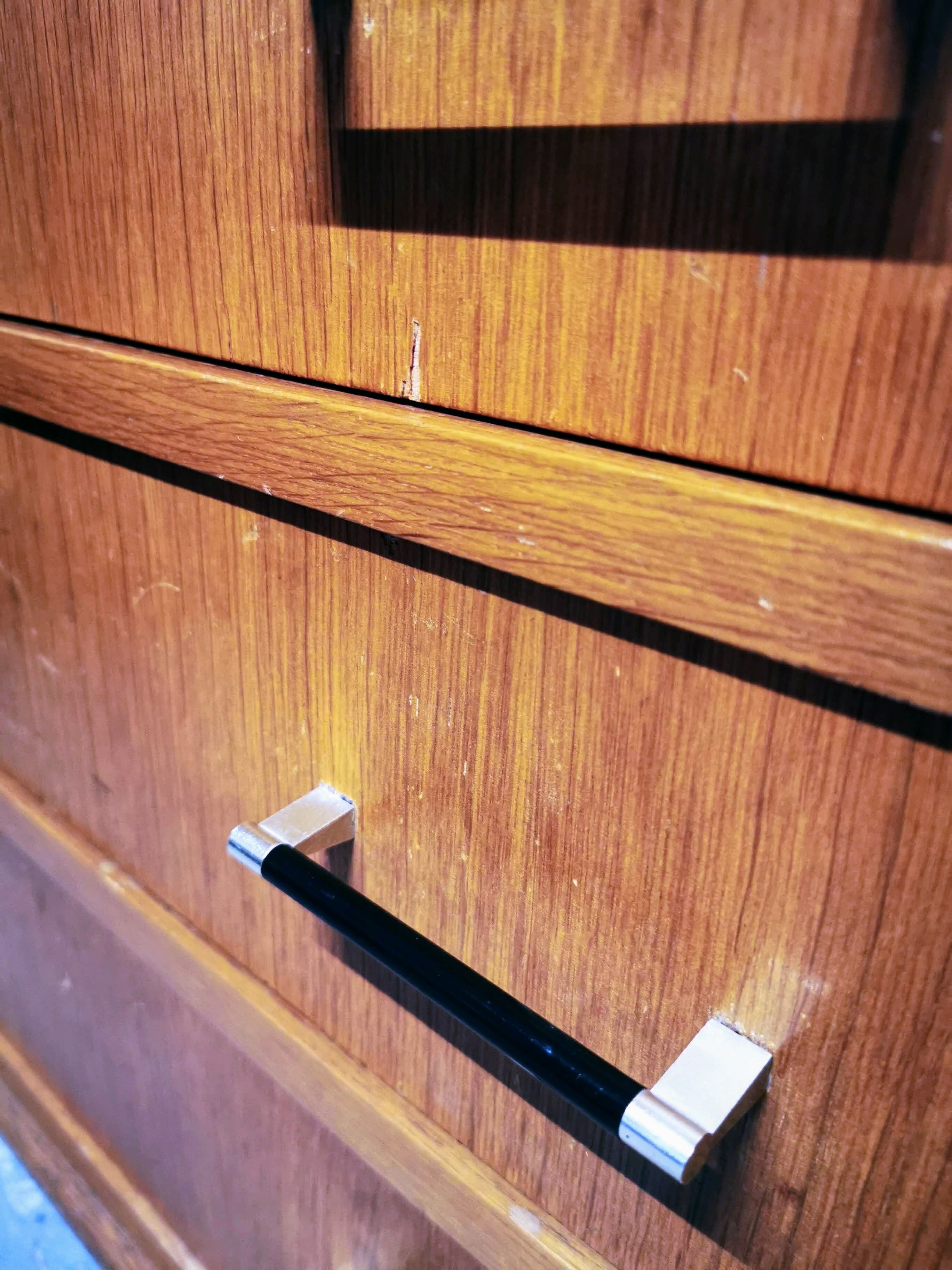 Vintage chest of drawers with compass feet