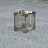 Bedside side table, plexiglass end table Vintage 1970 space age