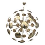 Handmade Hammered Sputnik Candlestick in Gold
