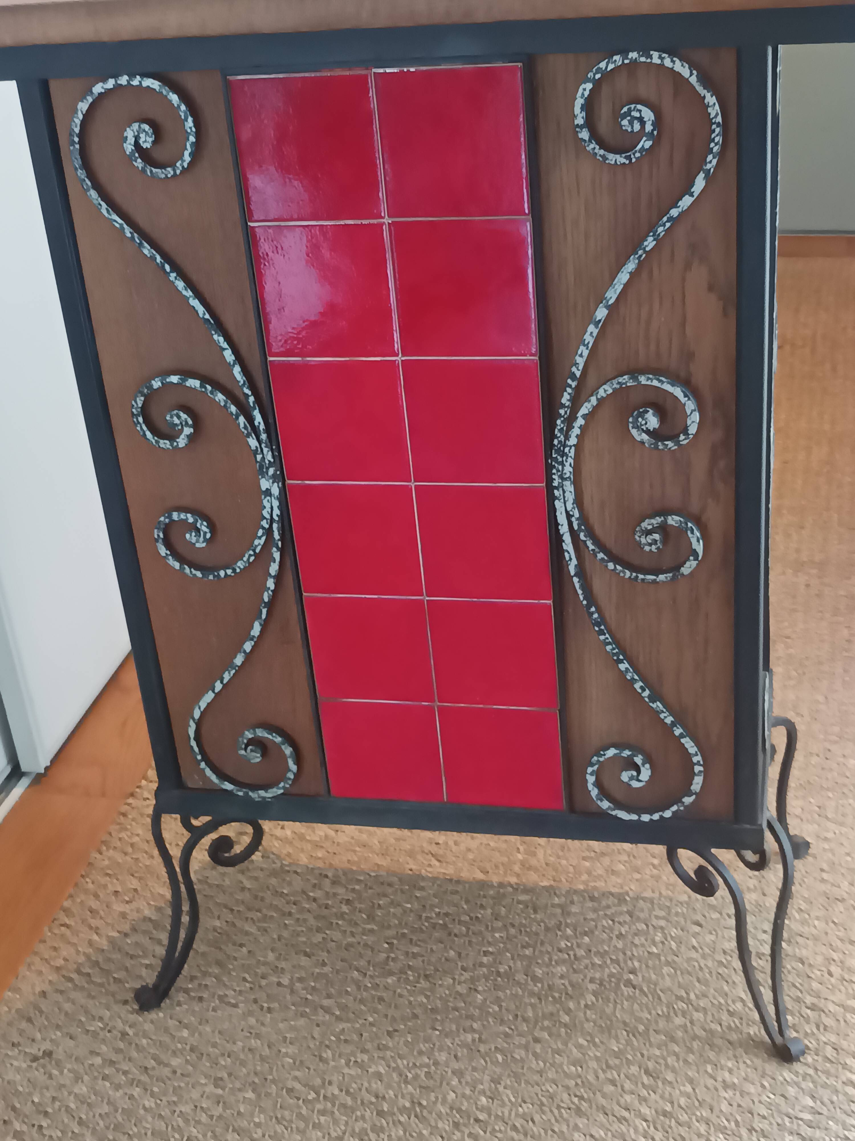 small vintage bar with wrought iron and ceramic tiles