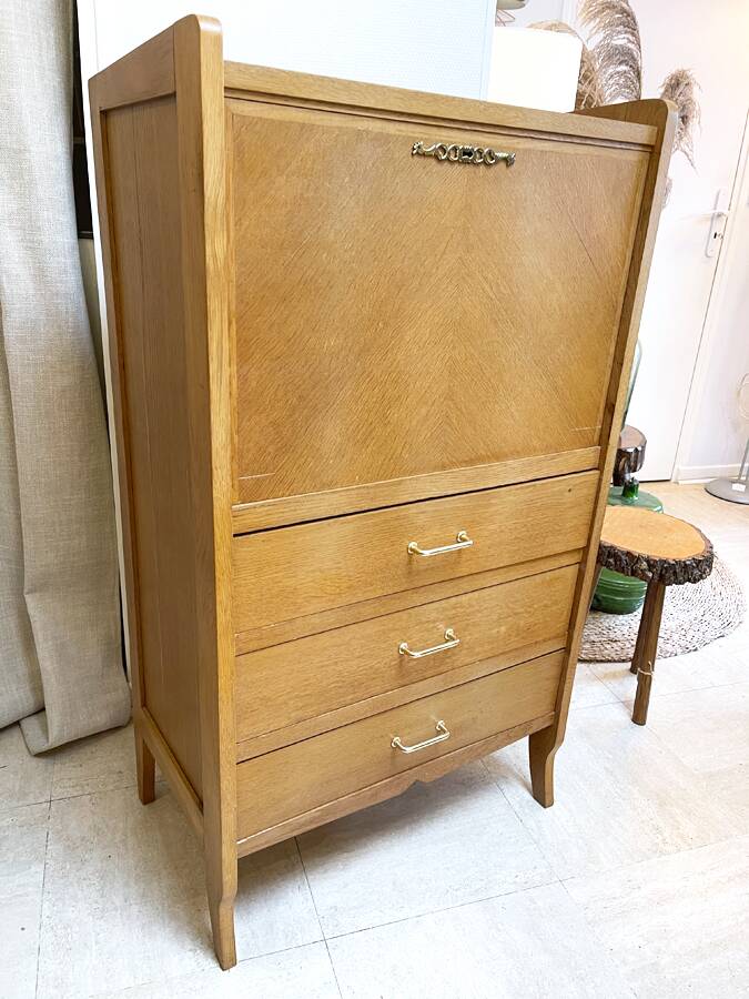 Vintage secretary with compass feet, 1960