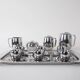 Coffee and tea set, Italian design, 1980s, made in Italy