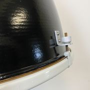 Black industrial factory lamp with clear glass cover from elektrosvit