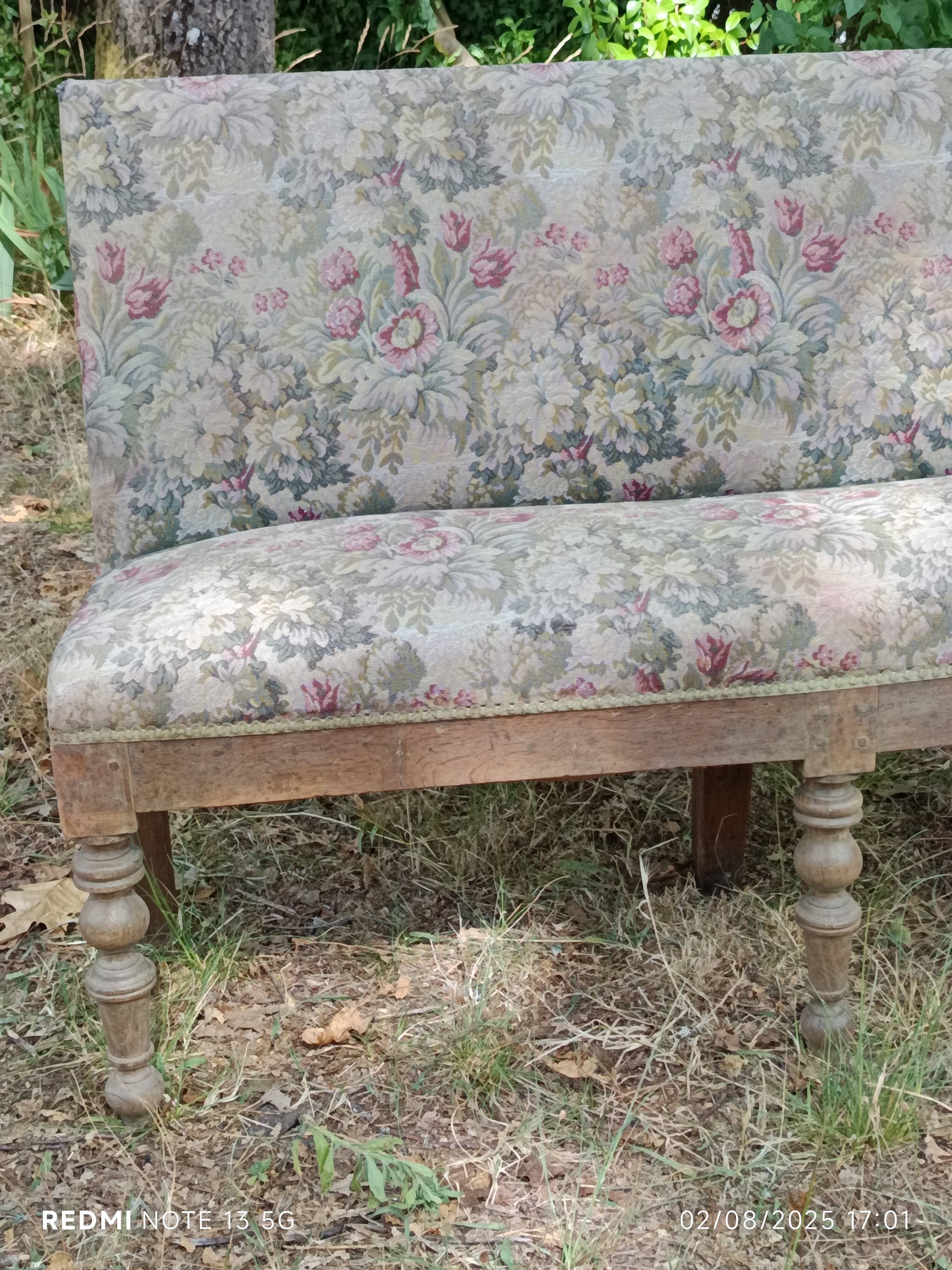 19th century Louis XIII style hallway bench
