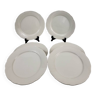 Set of 6 flat plates in Sarreguemines earthenware