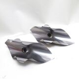 Pair of brushed metal wall lamps 1970