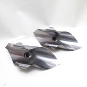 Pair of brushed metal wall lamps 1970