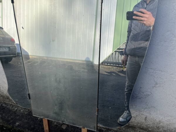 Miroir triptyque de coiffeuse vintage - Style Art Déco