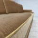 1970s, Danish 2-seater sofa, honey yellow furniture velour.