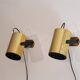 Pair of Scandinavian design wall lights in brass 1970