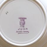 Set of 12 porcelain soup plates collection ''Juan'' Sarreguemine Digoin 1950
