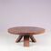 1970s round oak wood brutalist coffee table Netherlands