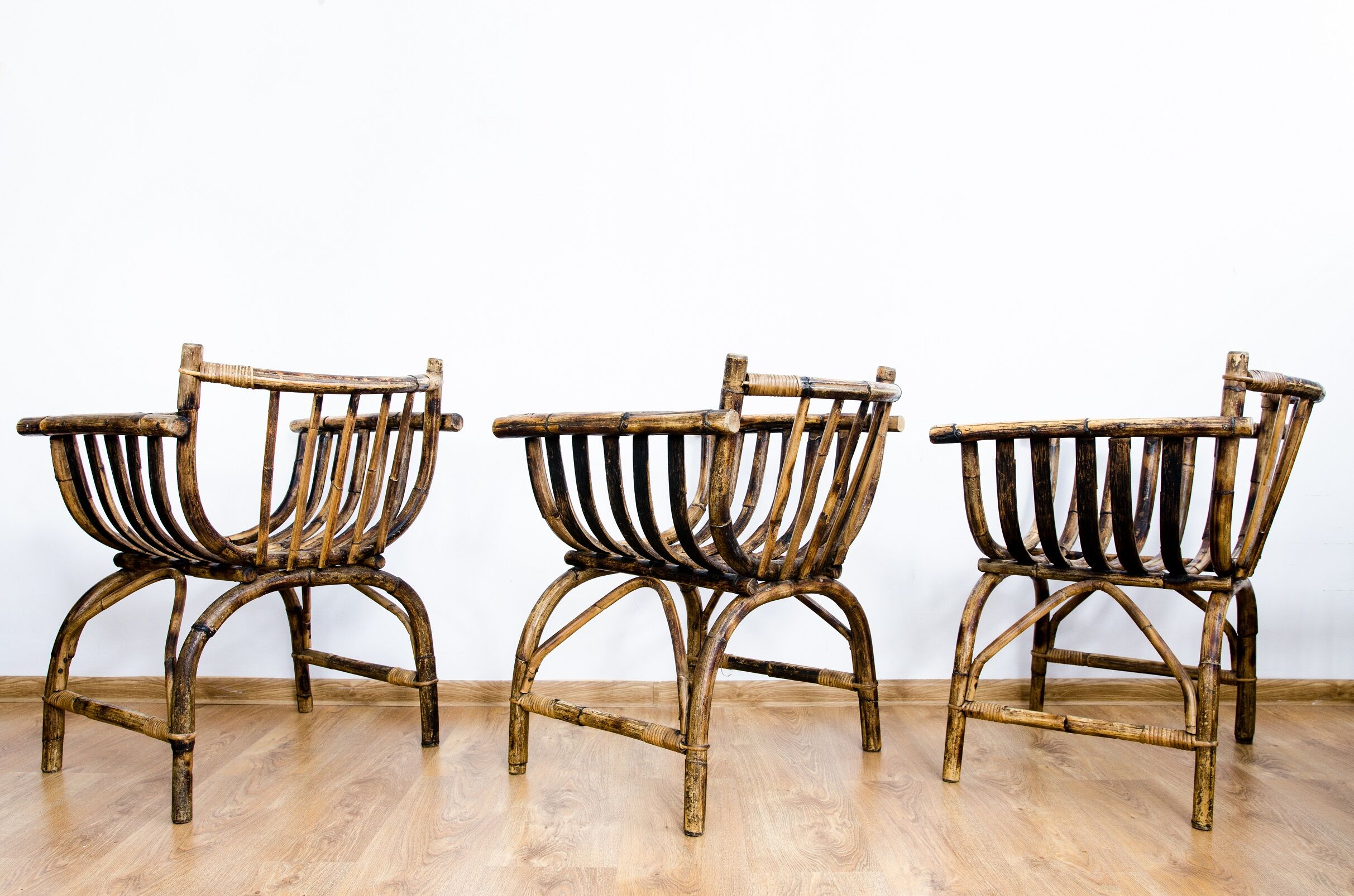 Art deco rattan armchairs 1920