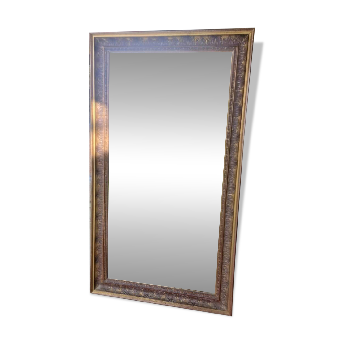 Large golden mirror