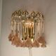 Pink Murano Glass Flower Sconces 1970’s